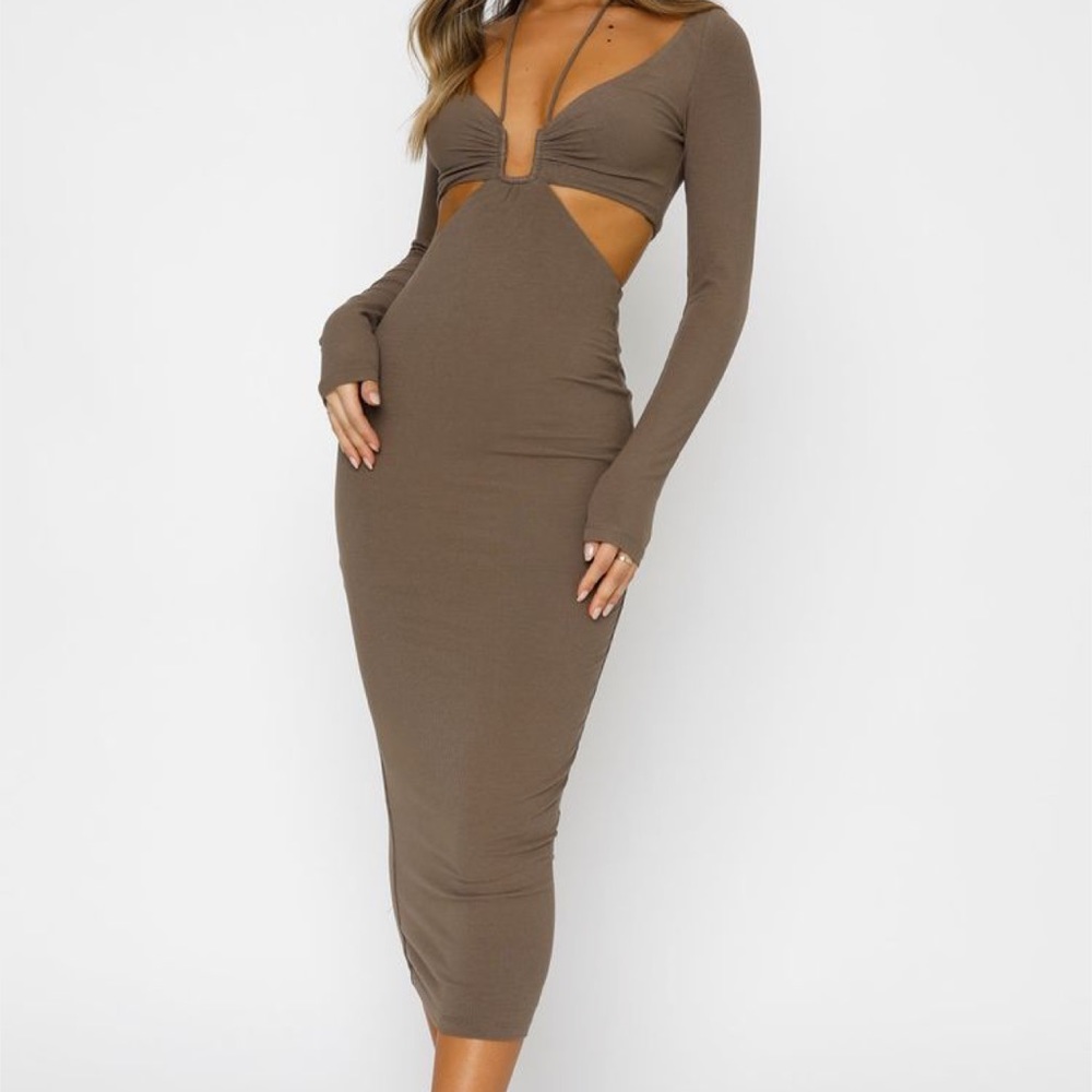 MIDI Cut Out Dress - White Fox Boutique